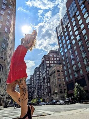 Free People red mini dress